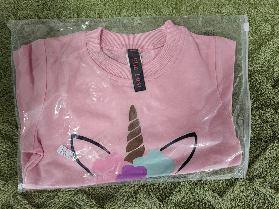 Ella Lust Cute Toddler Girl Unicorn Sweatshirt - Valentines Day Top Pullover Shirt Fashion Causal Crewneck Top Fall Clothes