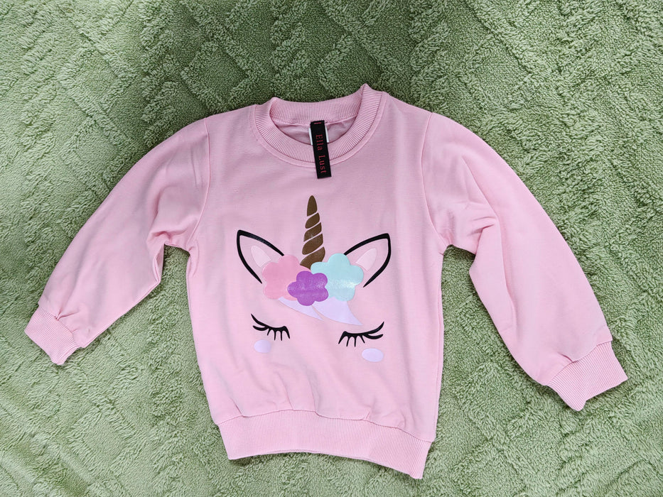 Ella Lust Cute Toddler Girl Unicorn Sweatshirt - Valentines Day Top Pullover Shirt Fashion Causal Crewneck Top Fall Clothes