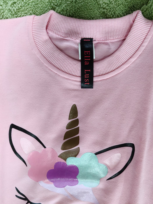Ella Lust Cute Toddler Girl Unicorn Sweatshirt - Valentines Day Top Pullover Shirt Fashion Causal Crewneck Top Fall Clothes