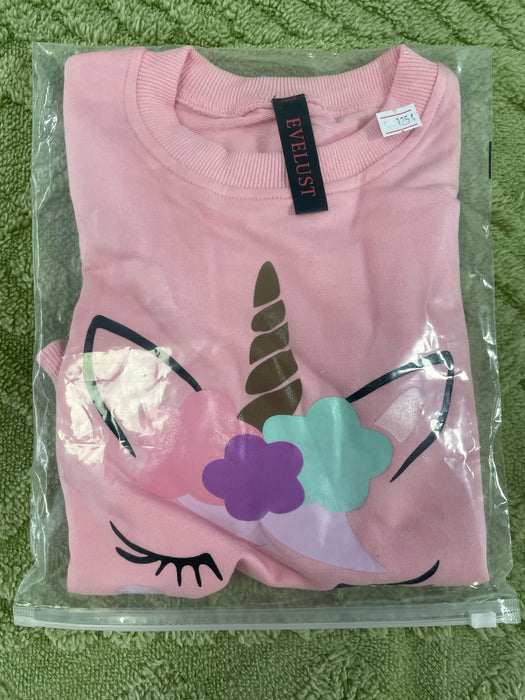 EVELUST Toddler Girl Unicorn Sweatshirt - Cute Valentines Day Top Pullover Crewneck Clothes Shirt Fashion Causal Outfit