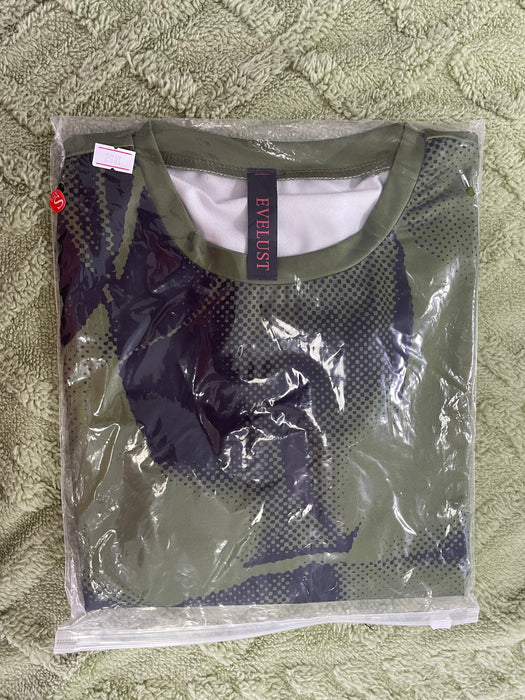 EVELUST Women's 3D Body Print Crop Tops - Y2k Bikini Boob Graphic Tee Shirt Aesthetic Heat Map Sexy Festival Concert Outfit