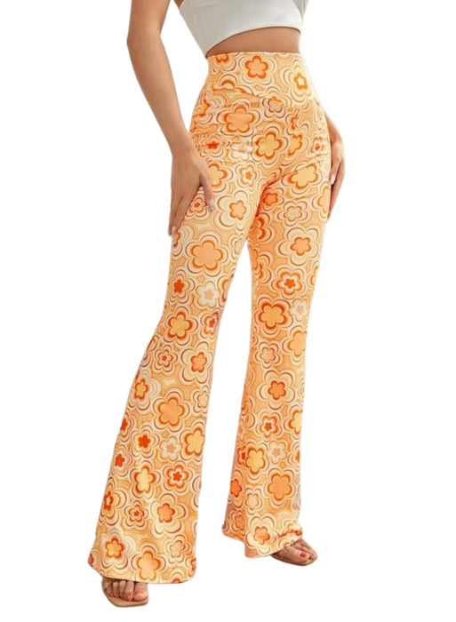 Doralove MOD Floral Print Flare Leg Pants