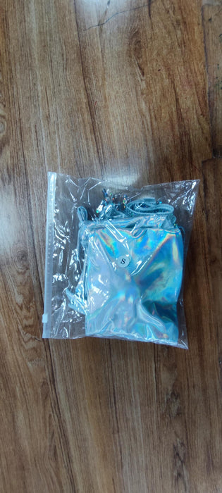 Doralove Rave Outfits for Women 3 Piece Bikini Set Tassels Skirt Metallic Swimsuit