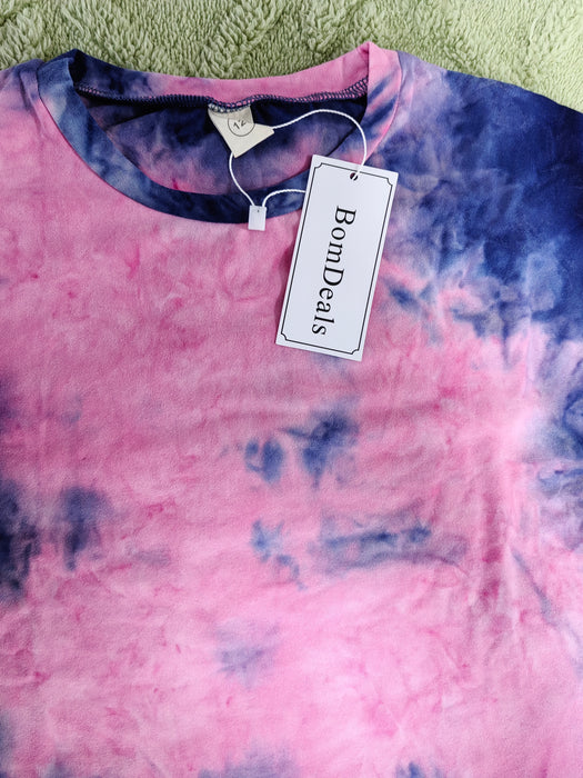 BomDeals Toddler Girls Tie Dye Clothes - Cute Valentines Outfits Hoodie Sweatshirt Pants Tracksuit