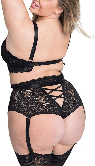 Plus Size Lingerie Set for Women, Sexy Luxe Criss-cross Bra Set Lace C EVELUST Plus Size Lingerie Set for Women, Sexy Luxe Criss-cross Bra Set Lace C EVELUST